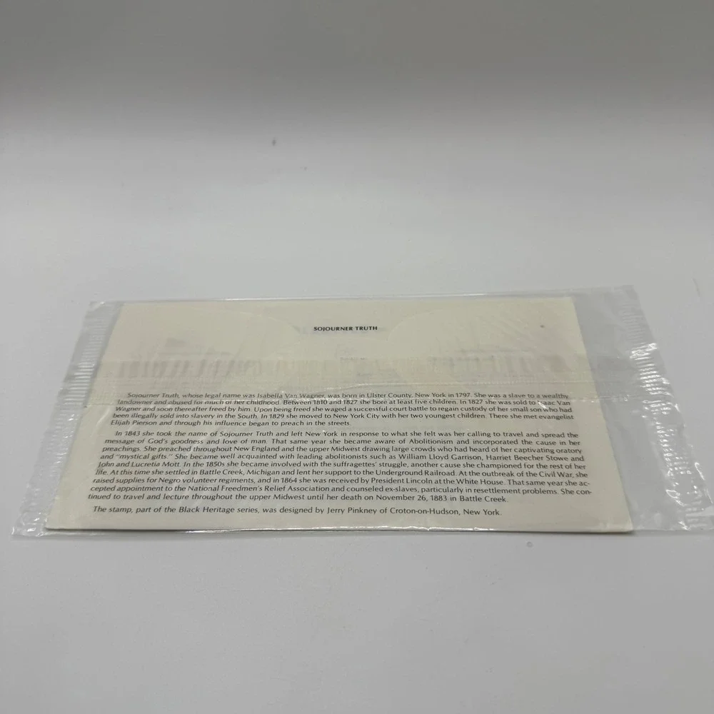 Sojourner Truth 1986 Black Heritage First Day of Issue Cover FDC Artcraft 22c